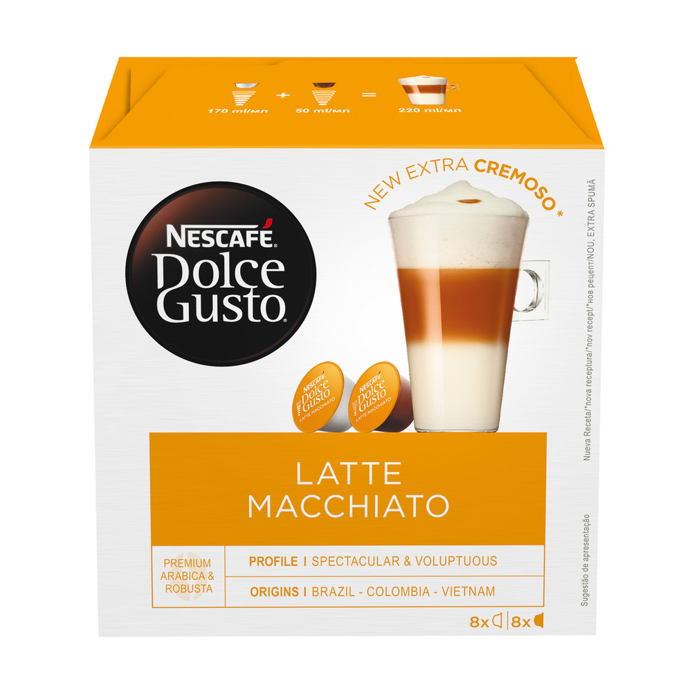 Кофе капсульный Nescafe Dolce Gusto Latte Macchiato, 8 порций, 16 шт #1