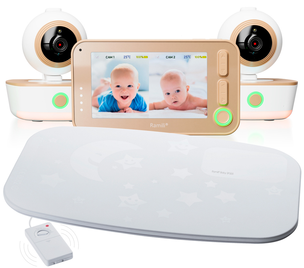 Видеоняня с двумя камерами и монитором дыхания для новорожденного Ramili Baby RV1300X2SP  #1