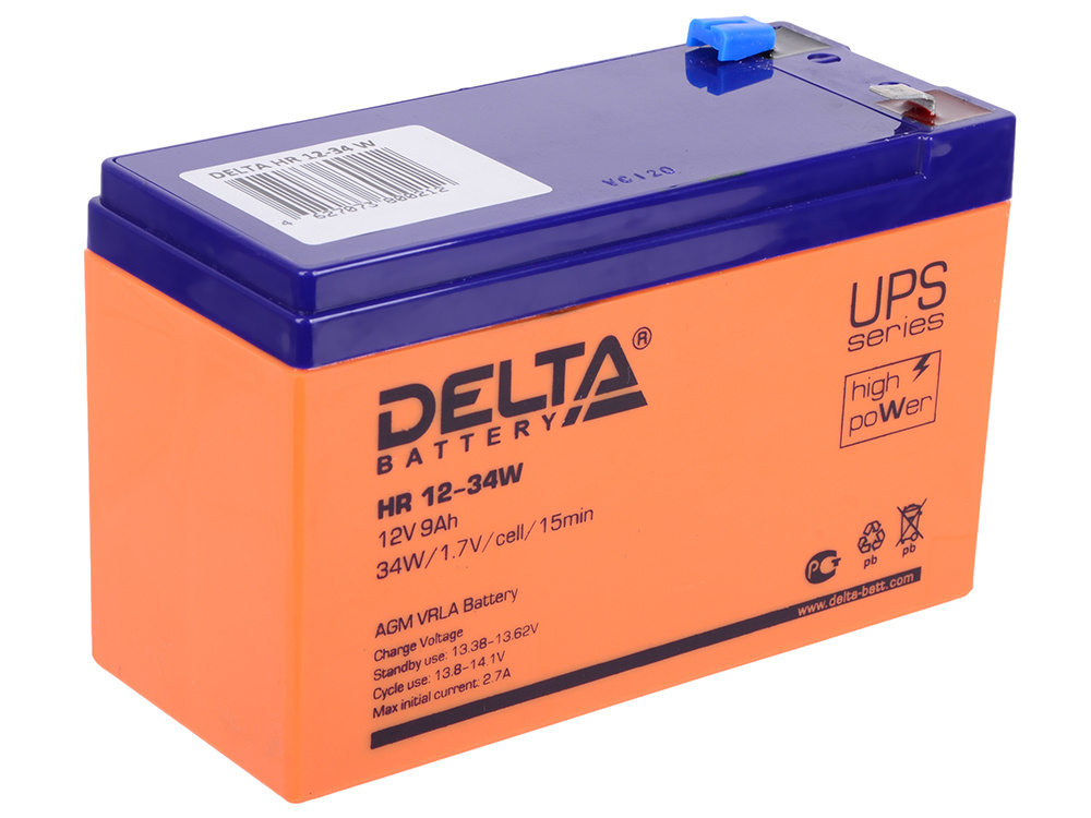 Аккумулятор Delta HR 12-34W 12V9Ah #1