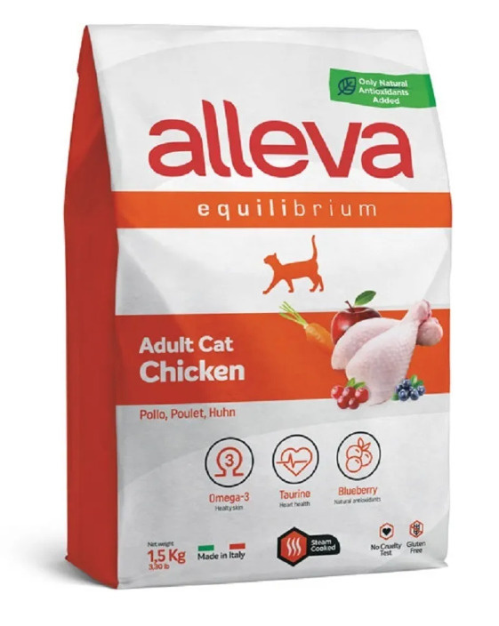 Сухой корм ALLEVA EQUILIBRIUM CHICKEN ADULT CAT для взрослых кошек, с курицей, 1,5кг  #1