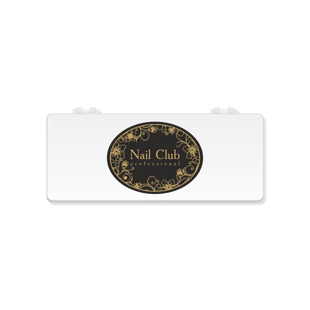 Nail Club professional Белая палитра для геля и краски Nail Club с черным логотипом  #1