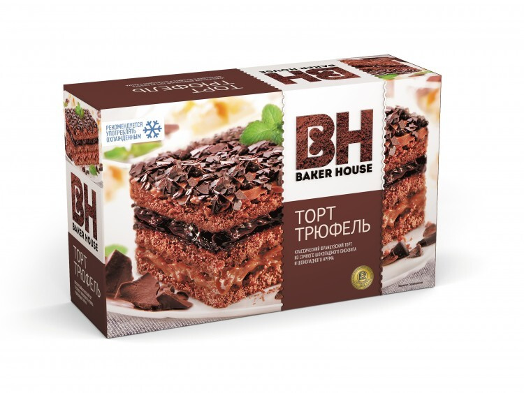 Торт бисквитный Baker House Трюфель, 2 упаковки по 350 гр., (Бакер Хаус)  #1