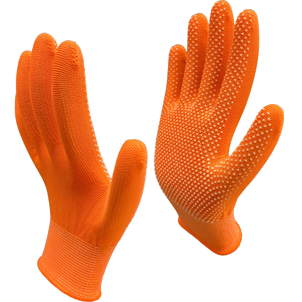 Перчатки рабочие Master-Pro МИКРОТАЧ оранжевый, нейлоновые с ПВХ покрытием, 1 пара  #1