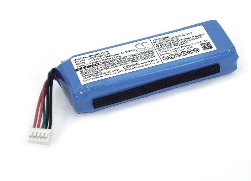 Аккумуляторная батарея CameronSino CS-JML310SL для JBL Charge 2 3.7V 6000mAh 22.20Wh  #1