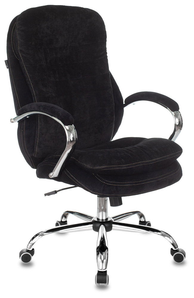 Кресло руководителя Бюрократ T-9950SL Fabric черный Light-20 крестовина металл хром  #1
