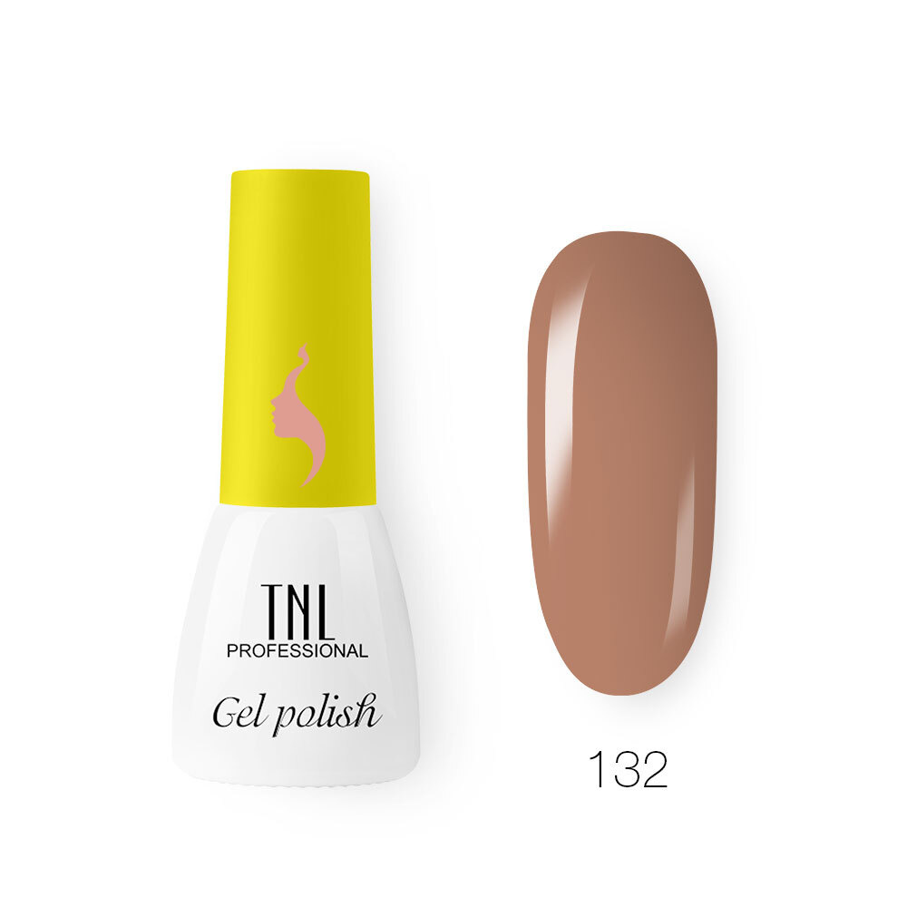 TNL Гель лак для ногтей коричневый бежевый 8 Чувств Mini №132 (3,5 мл.)  #1