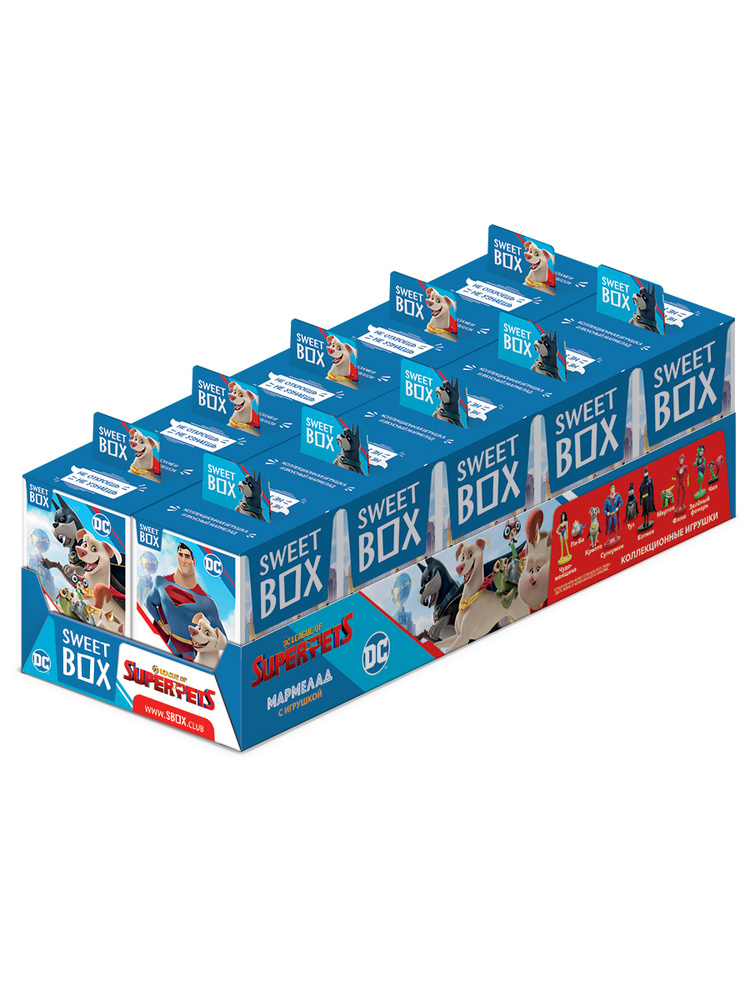 Sweet Box Конфитрейд СВИТБОКС DC LEAGUE OF SUPER-PETS Мармелад с игрушкой в коробочке, 10шт*10г  #1