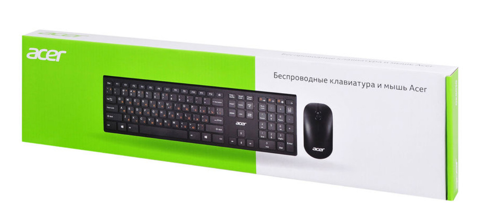 Acer Комплект мышь + клавиатура беспроводная ZL.KBDEE.005, черный  #1
