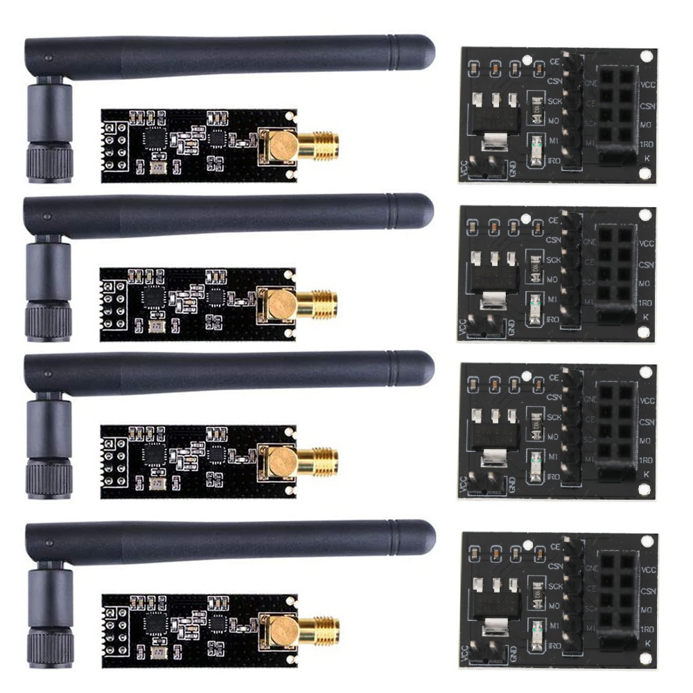 Беспроводной модуль NRF24L01 + PA + LNA из 4 предметов с антенной 1100 метров  #1