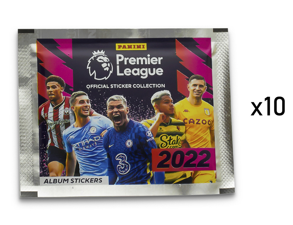 Panini / 10 пакетиков наклеек / Premier League 2021-2022 Премьер-лига сезона 2021-22 / 50 наклеек  #1