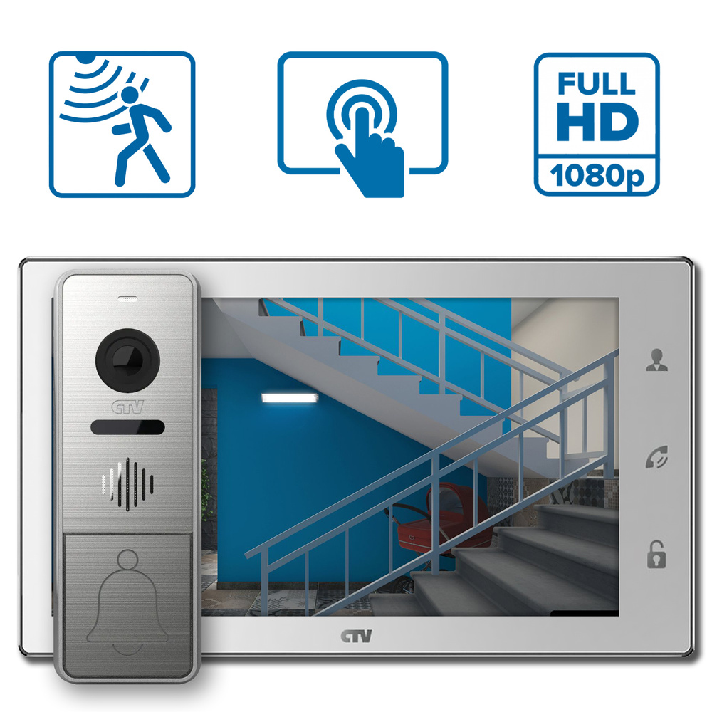 Видеодомофон CTV CTV-M4106AHD-total., 1024x600 купить по низким ценам в  интернет-магазине OZON (179591075)