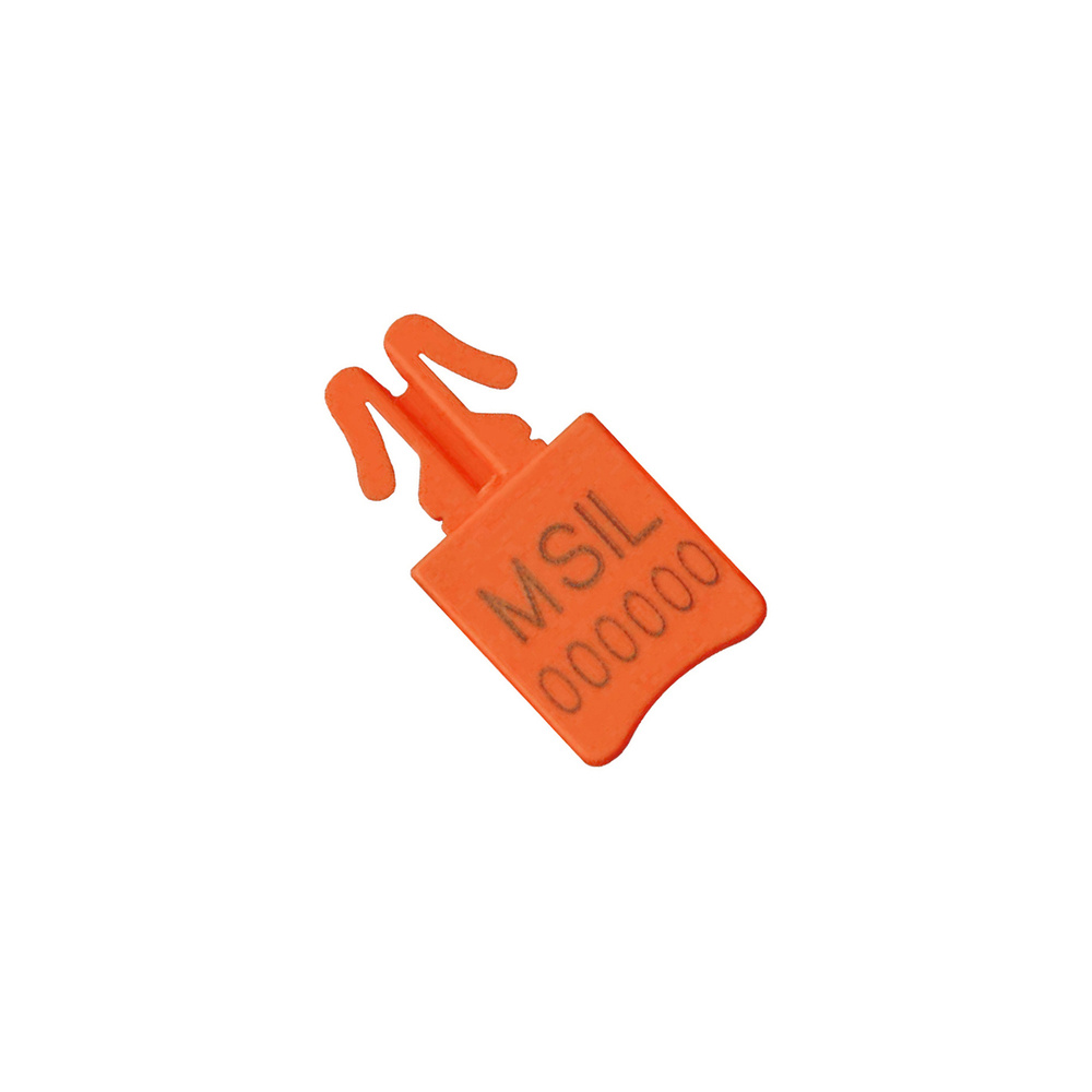 Пломба пластиковая номерная М-СИЛ оранжевый 250 шт. #1