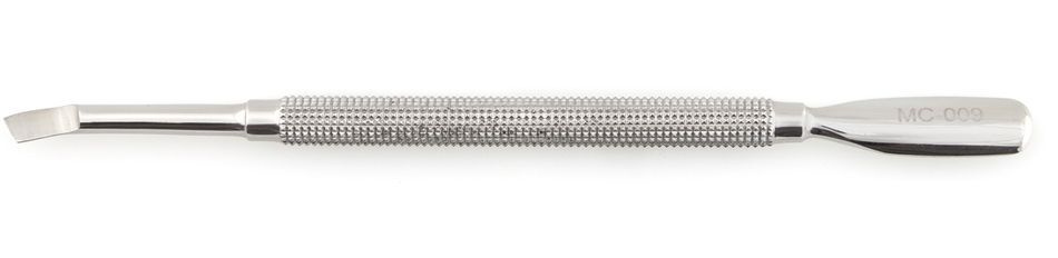 Zinger Пушер (MC0009) 2-х сторонний (лопатка широкая+топорик узкий скошенный), маникюрная лопатка серии #1