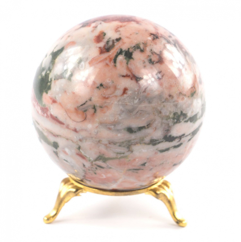 Шар 7,5 см из натурального камня креноид / шар декоративный / сувенир из камня  #1