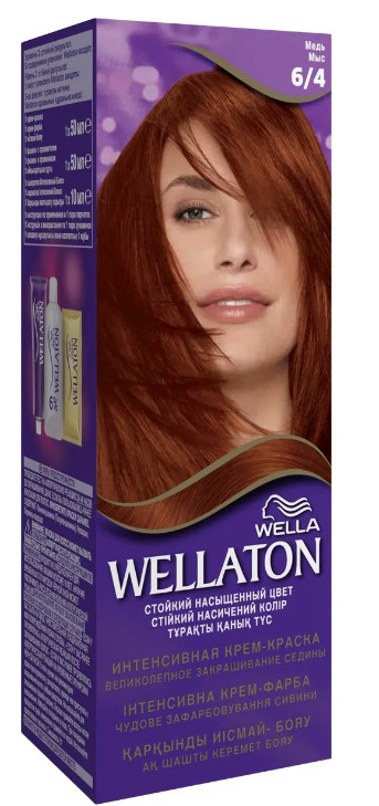 Крем-краска для волос Wellaton 6/4 Медь, 50 мл #1