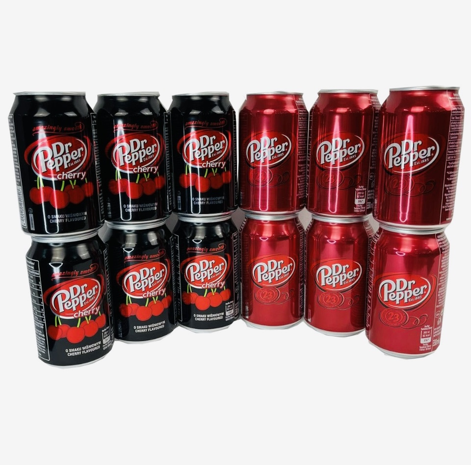 Газированный напиток Dr Pepper набор (6 classic и 6 cherry) 0.33*12 банок  #1