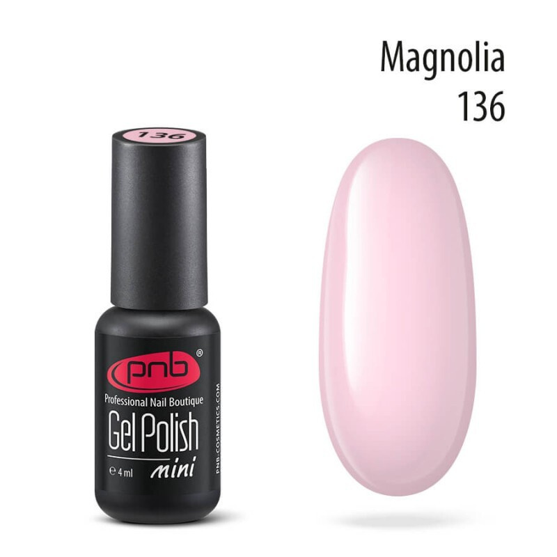 Гель лак для ногтей PNB Gel Polish UV/LED 136 покрытие для маникюра и педикюра глянцевый magnolia 4 мл #1
