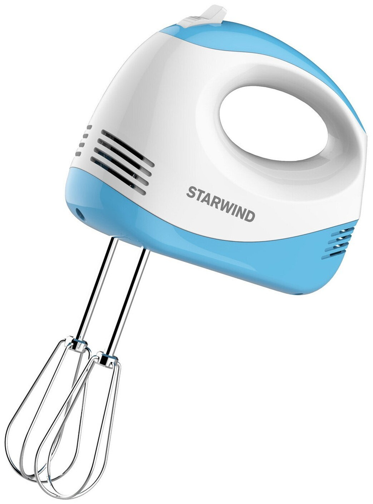 Миксер ручной Starwind SHM-261, 250 Вт, белый/голубой #1