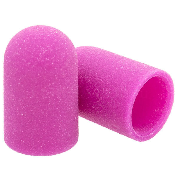 Колпачок-насадка для педикюра фиолетовый (пластик) 7 мм 320 грит, 10 шт/упк  #1