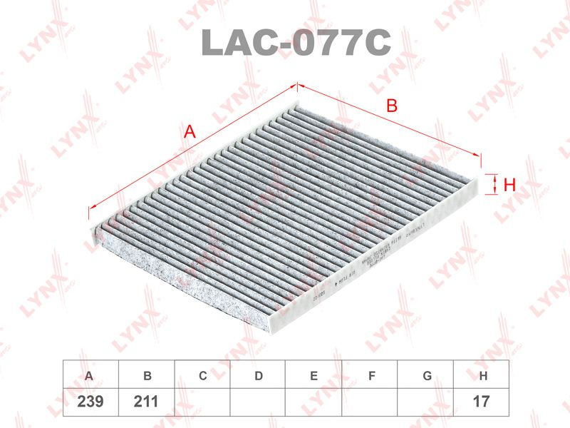 LYNXauto Фильтр салонный арт. LAC077C #1