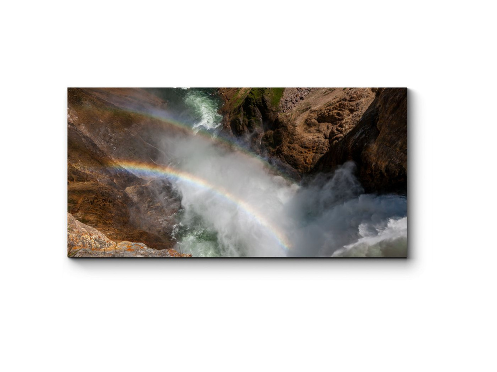 Модульная картина Радуга прячется в водопаде    #1