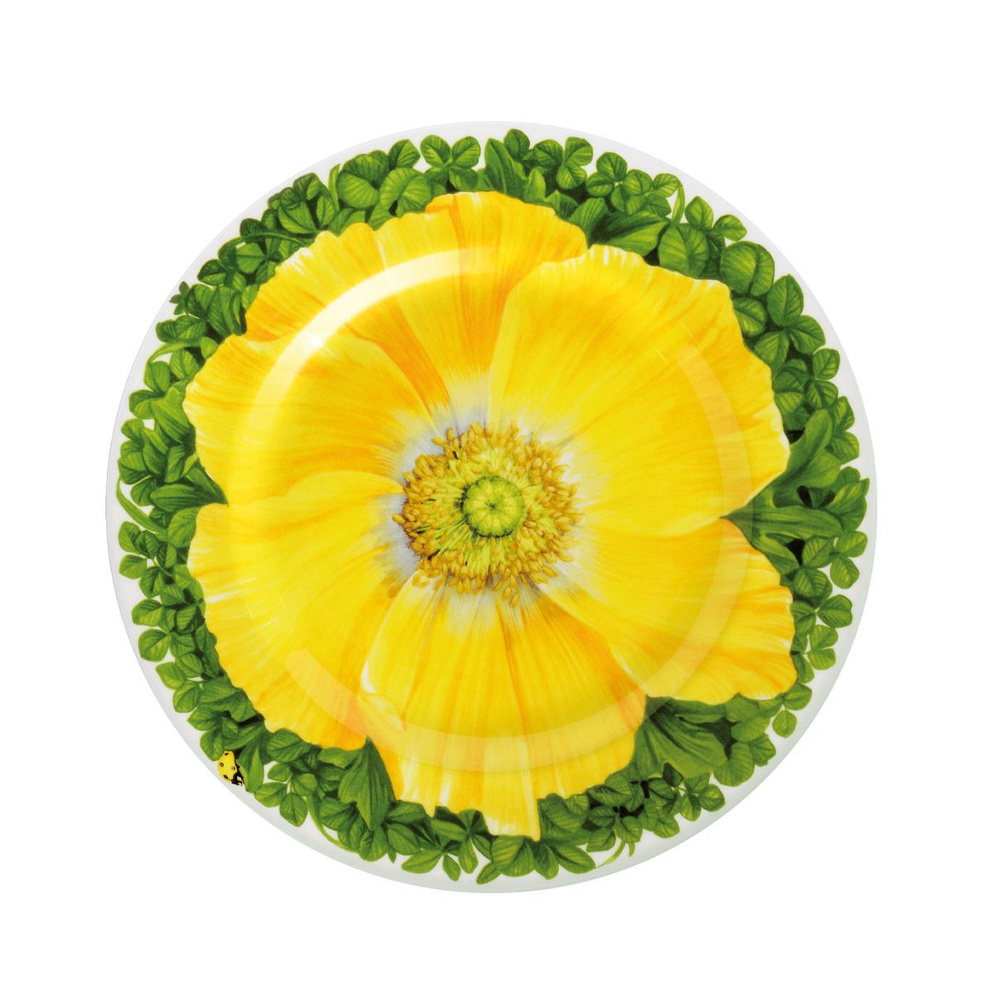 Тарелка десертная TAITU Prati Italiani, 21,5 см, Макросъемка желтый цветок  #1