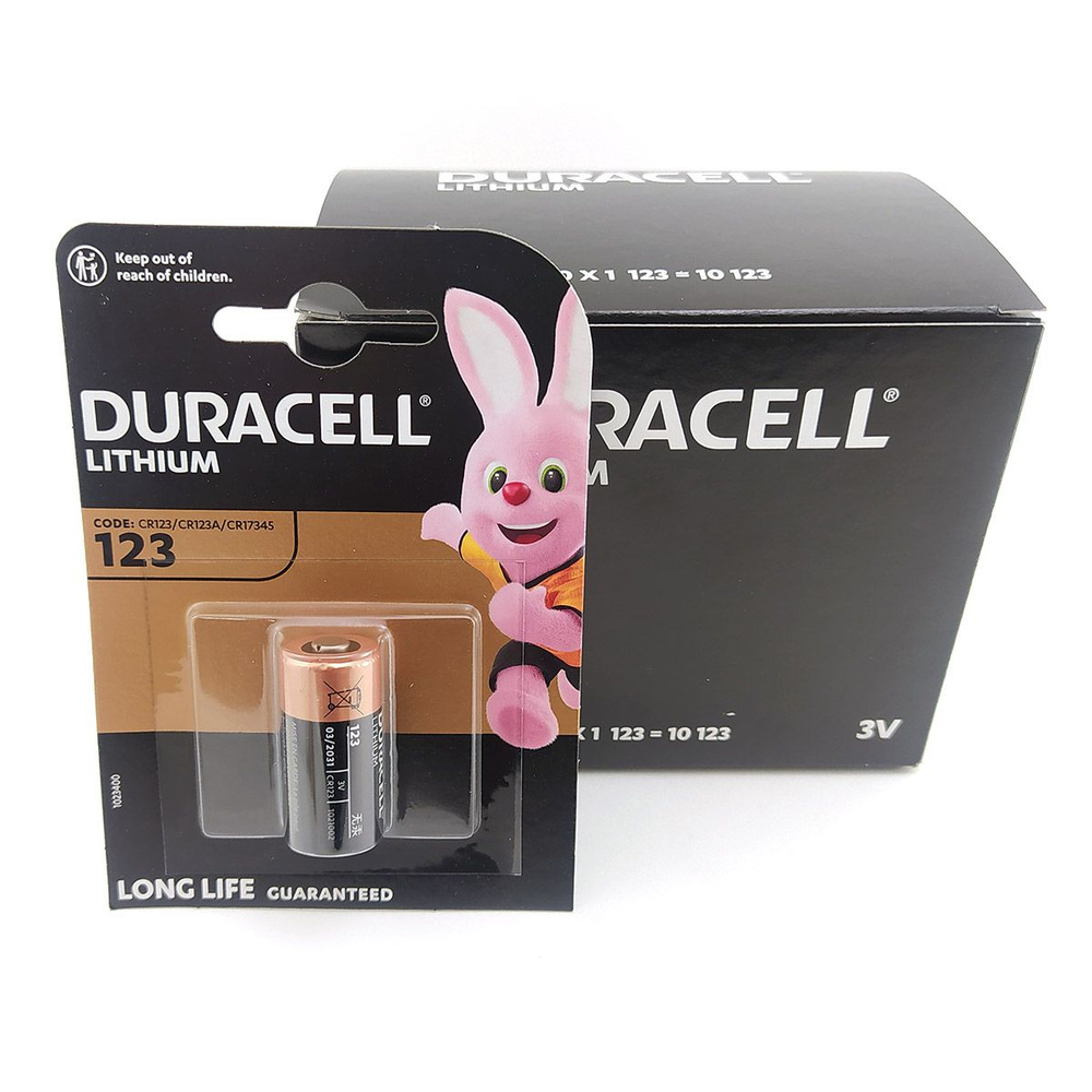 Батарейки (10шт) DURACELL CR123 3В литиевые (бл/1) #1