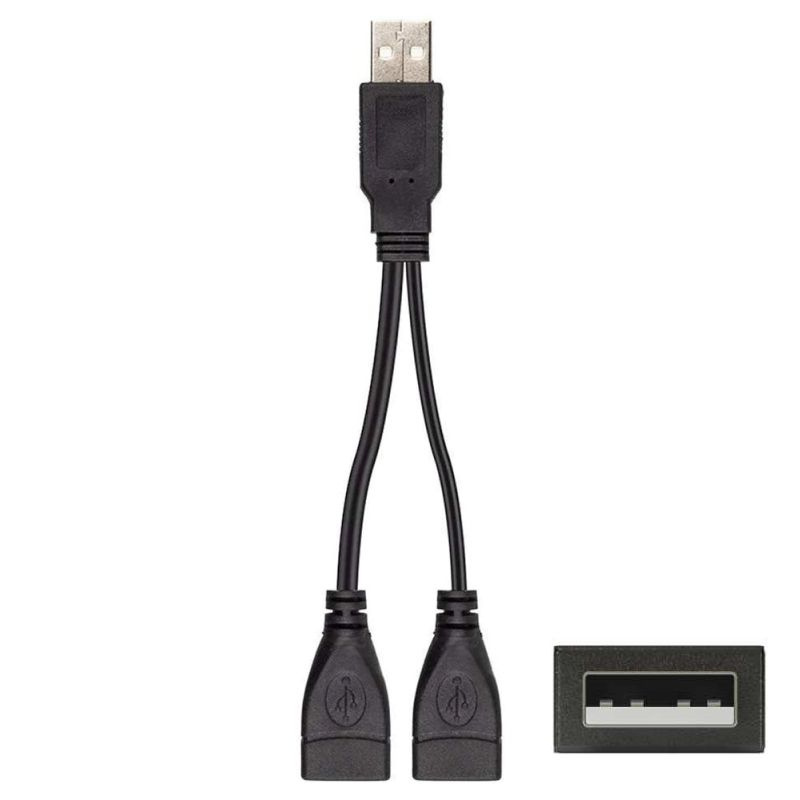 Хаб разветвитель 1 USB на 2 x USB A 30 см Dream A8/Переходник для ПК, Mac OS / USB HUB на 2 порта  #1