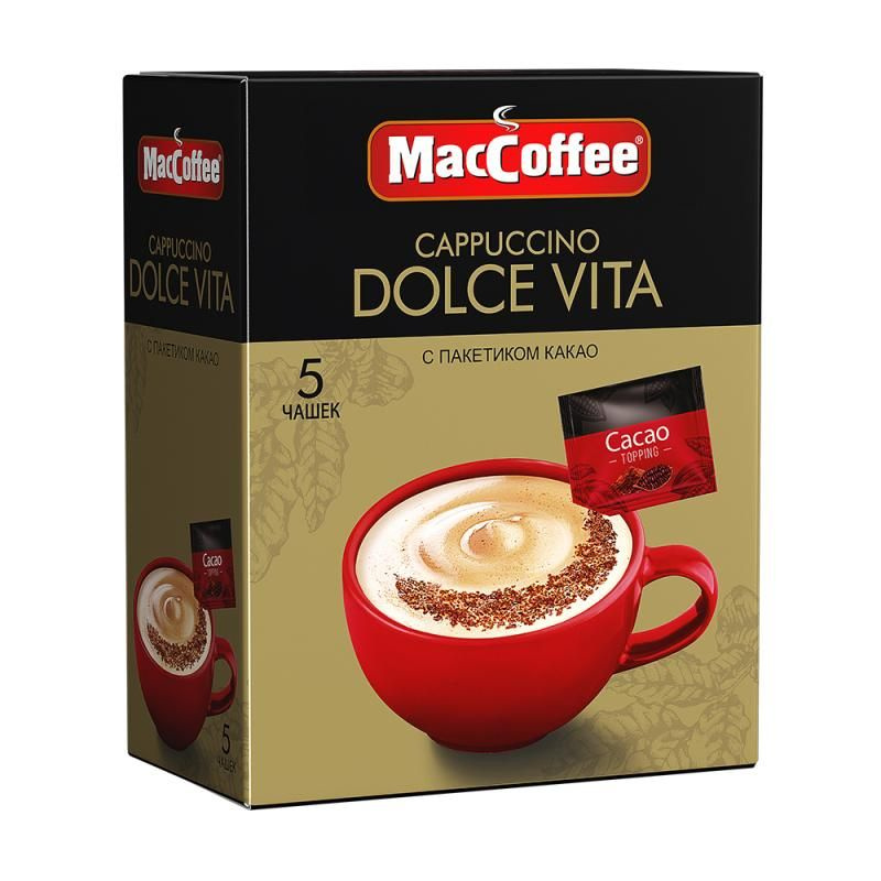 Напиток кофейный растворимый "Cappuccino Dolce Vita" MacCoffee 5х24 гр/4шт  #1