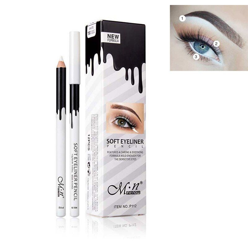 Карандаш контурный, карандаш разметочный белый Soft eyeliner pencil, 5 шт.  #1