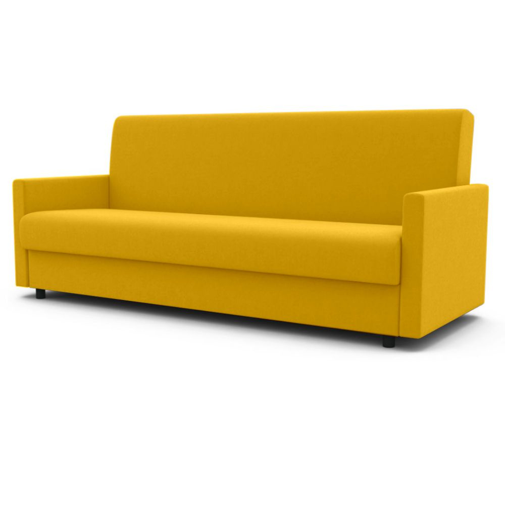 Диван-кровать Книжка Стандарт + ФОКУС- мебельная фабрика 209х81х90 см желтый текстурный  #1