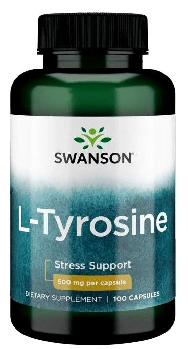 L-Tyrosine 500 mg 100 caps Swanson США / Л-Тирозин 500 мг. 100 капсул / Для улучшения работы мозга и #1