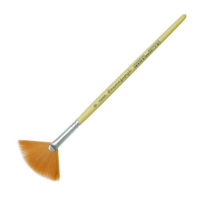 Кисть Веерная Синтетика Roubloff Фантазируй 6 (длина волоса 33 мм), короткая ручка матовая  #1
