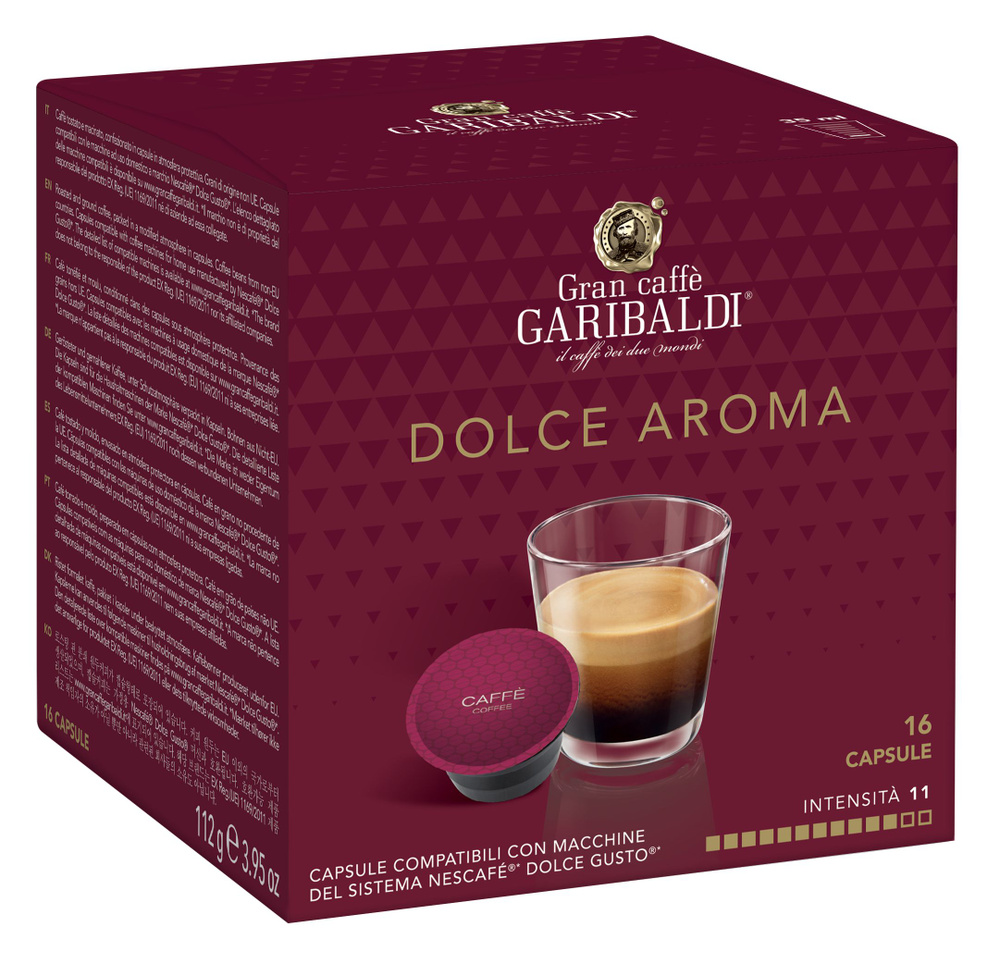 Кофе в капсулах молотый GARIBALDI DOLCE AROMA, для системы DOLCE GUSTO, 16 шт  #1