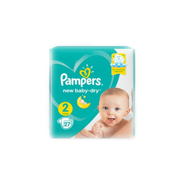 Подгузники Pampers New Baby-dry 2 (4-8кг), 27 штук #1