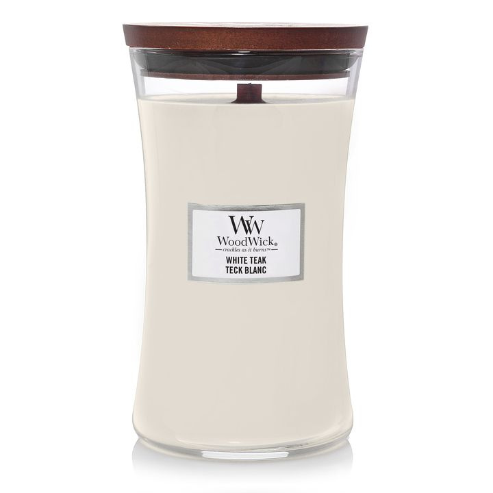WoodWick Свеча ароматическая "Белый Тик", 17 см х 10 см, 1 шт #1