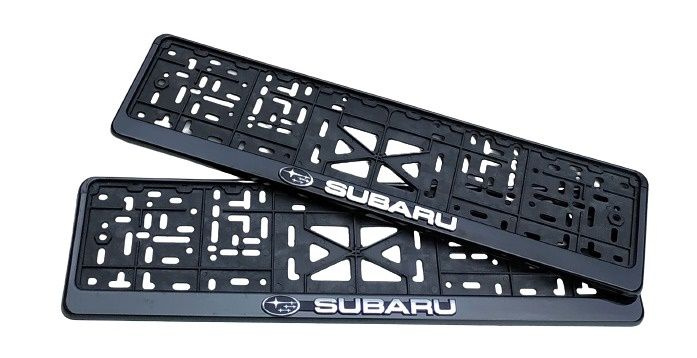 Рамка для номера автомобиля Subaru  комплект  2шт #1