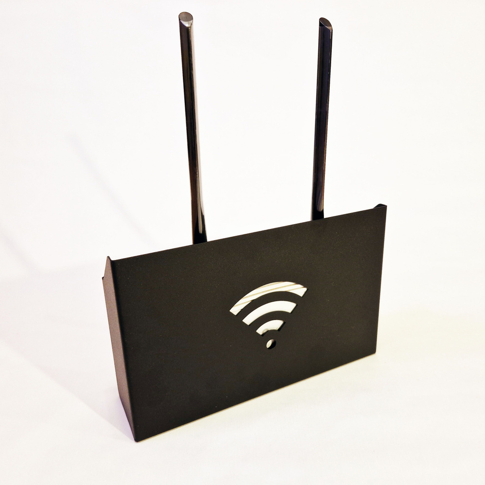 Полка - ящик - коробка под Wi Fi роутер (полка под Вай Фай), Черный, 26х16,5х6,5 см  #1