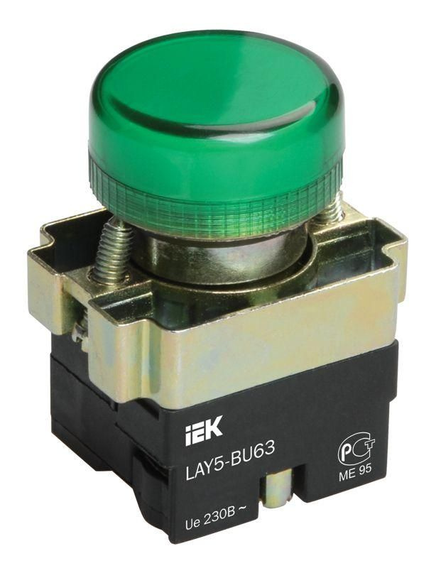 Индикатор светосигнальный LAY5-BU63 d22мм 230В зел. IEK BLS50-BU-K06 #1