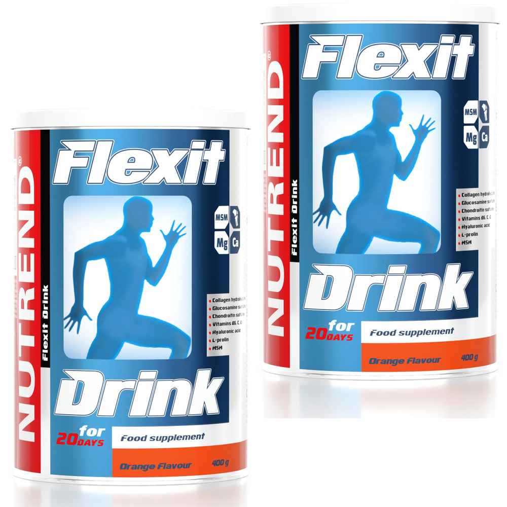 Комплекс хондропротекторов NUTREND Flexit Drink 2 x 400 г, Апельсин  #1