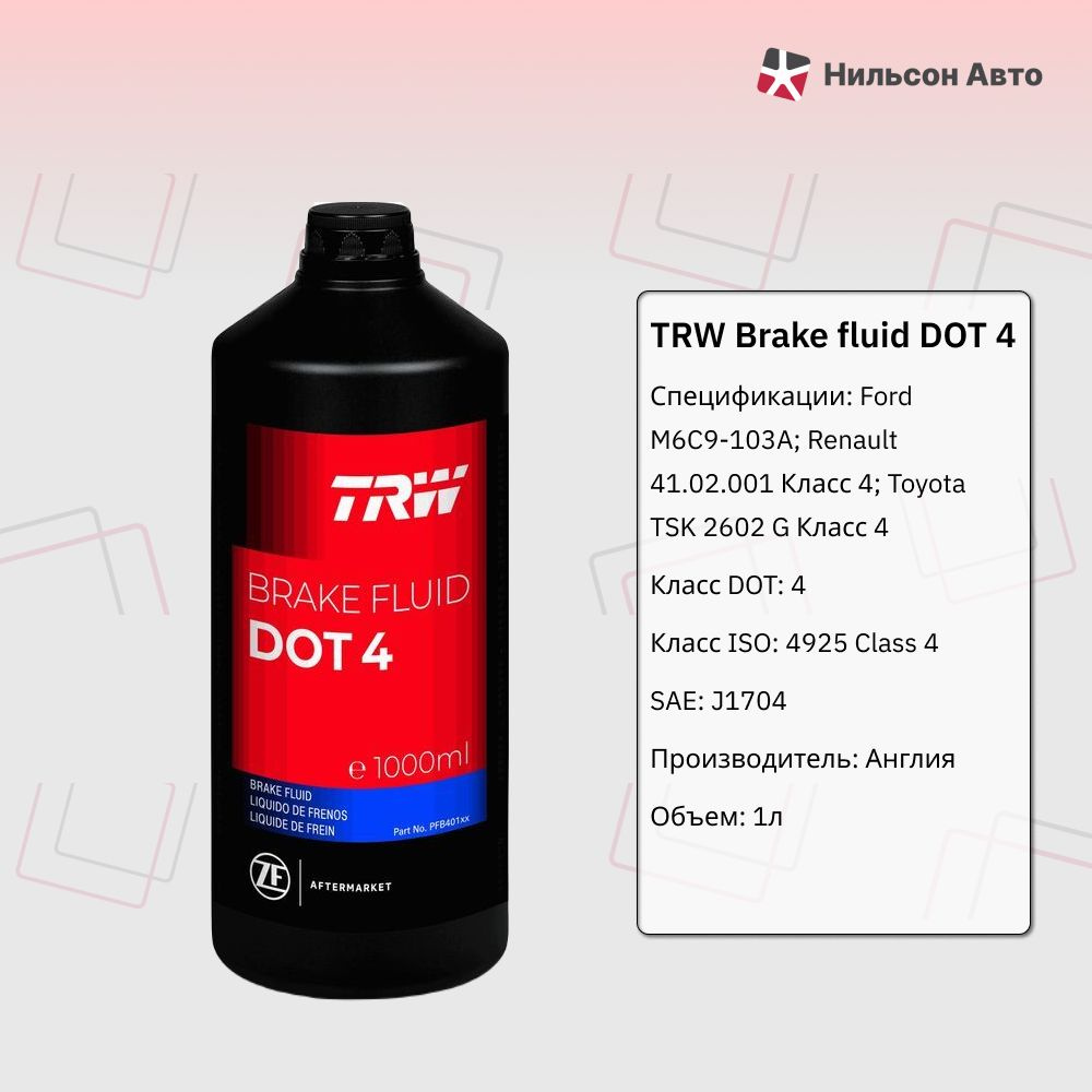 Тормозная жидкость TRW DOT-4  1 л. #1