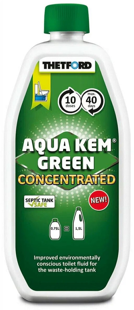 Жидкость для нижнего бака биотуалета Thetford Aqua Kem Green concentrated, 0,75 л.  #1