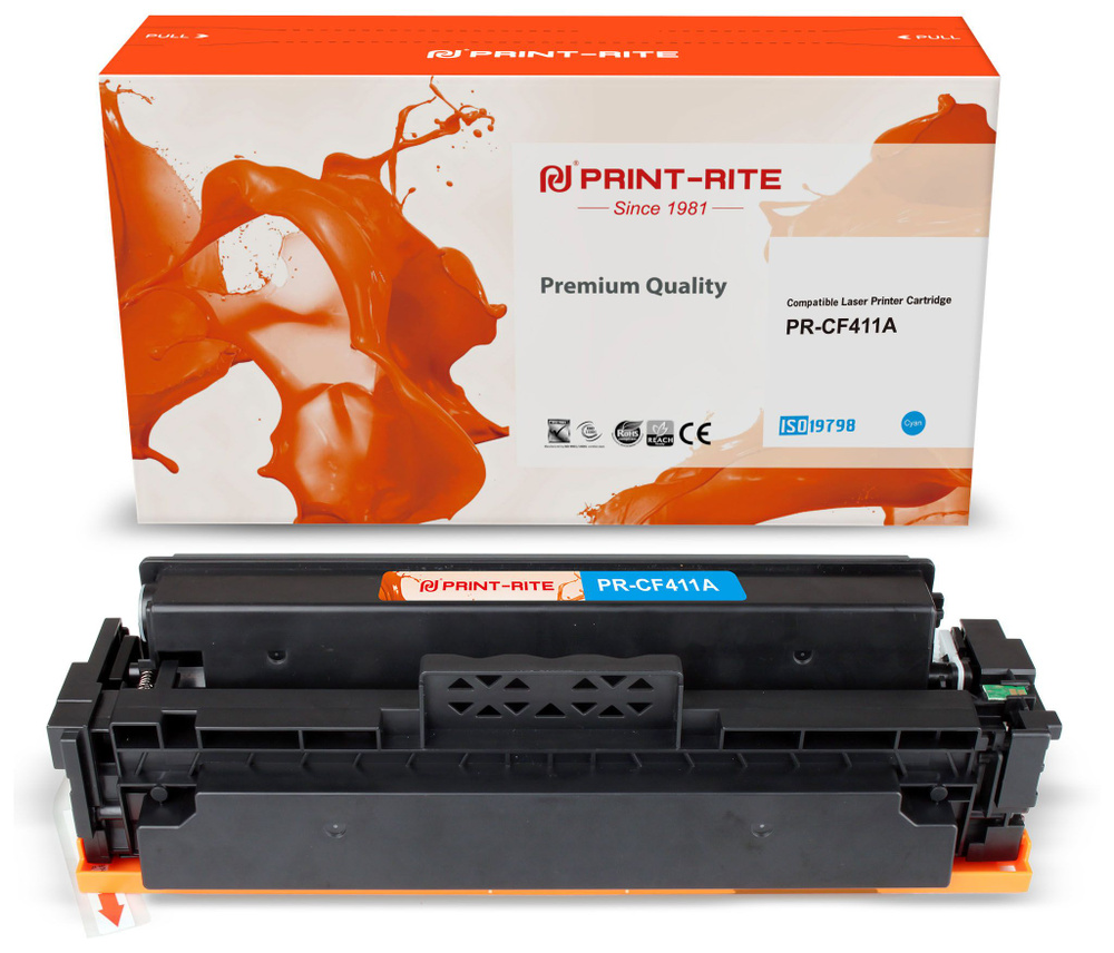 Print-Rite PR-CF411A картридж лазерный (HP 410A - CF411A) голубой 2300 стр #1