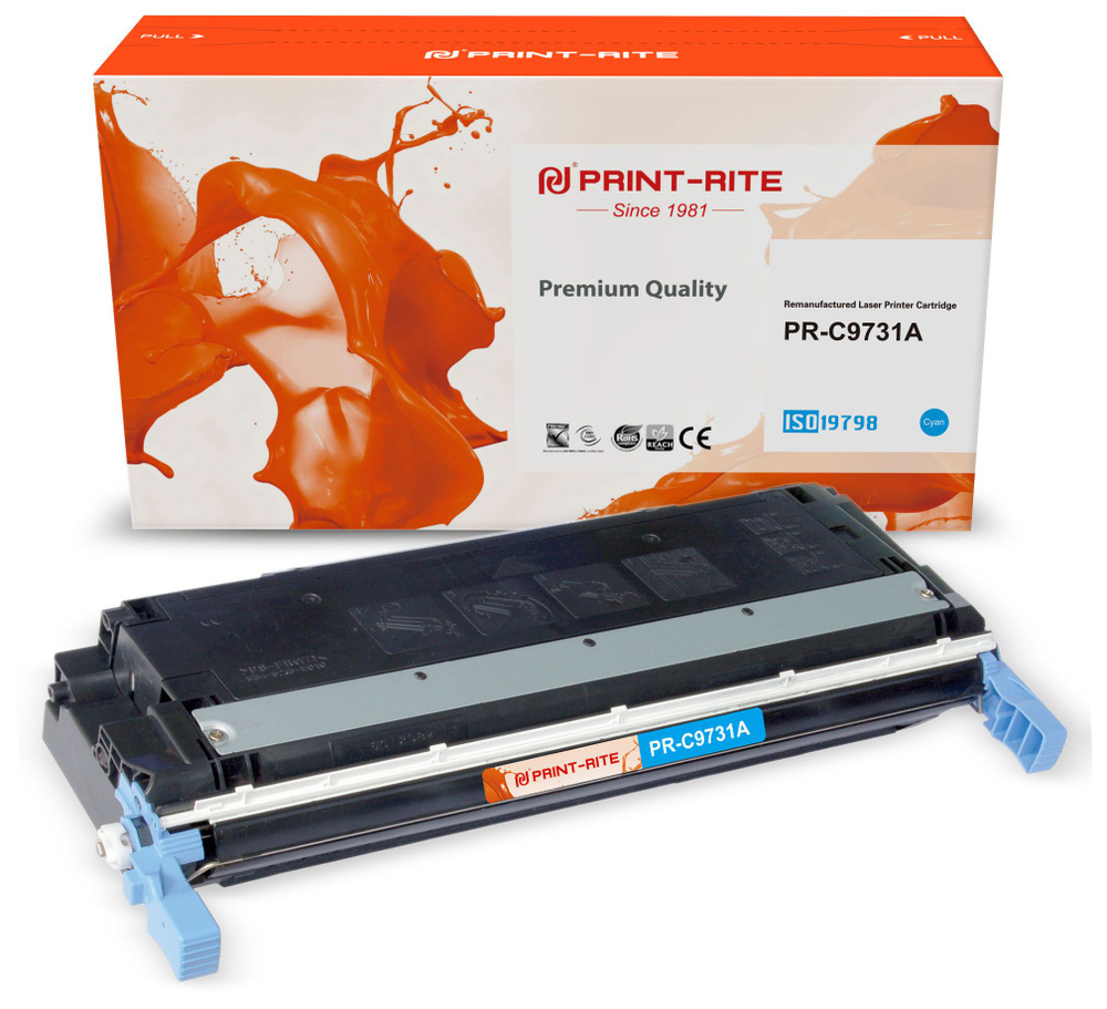 Print-Rite PR-C9731A картридж лазерный (HP 645A - C9731A) голубой 13000 стр  #1