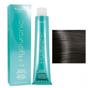 Kapous Hyaluronic крем - краска для волос 6.18 темный блонд лакричный  #1