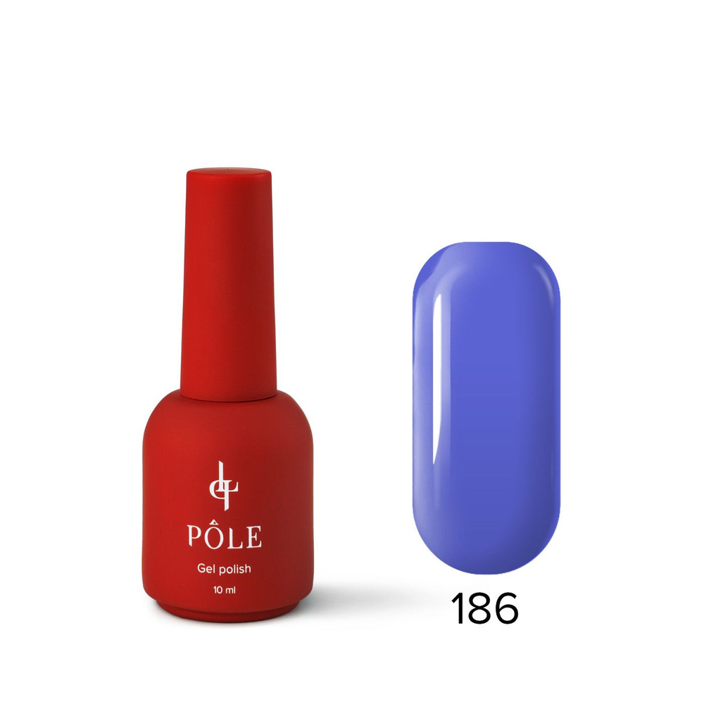 POLE Гель-лак Роскошь Inspired by France №186 Бушующее море (10 мл.) - гель лак для ногтей синий, фиолетовый #1