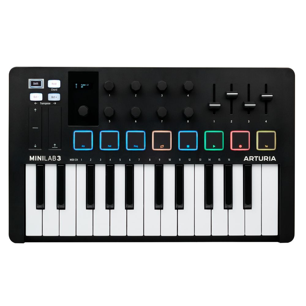 MIDI клавиатура Arturia MiniLAB 3 Black Edition #1