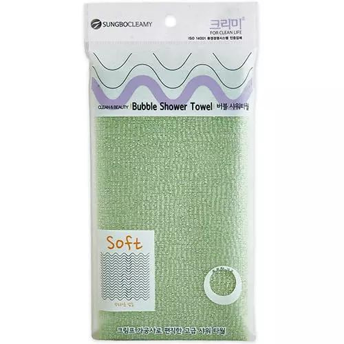 SUNG BO CLEAMY, Мочалка для душа (28х100), Bubble Shower Towel #1
