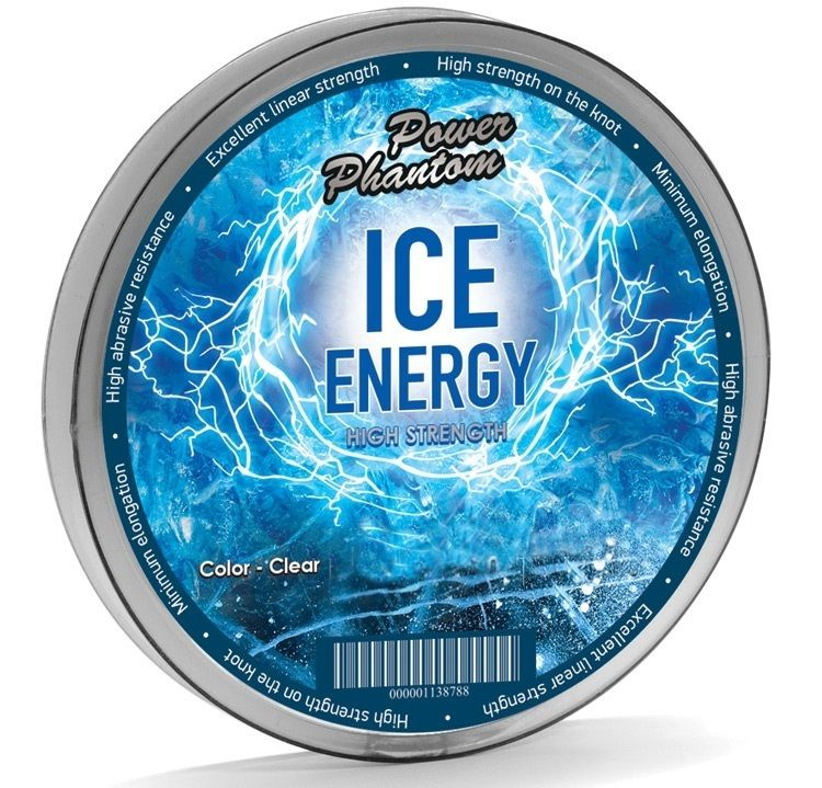 Леска монофильная для рыбалки Power Phantom Ice Energy CLEAR 0,22mm, 6,1kg 30m, 1 штука  #1