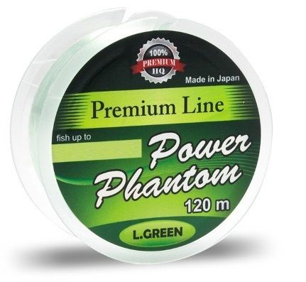 Леска монофильная для рыбалки Power Phantom Premium Line GREEN 120m 0,12mm, 1 штука  #1